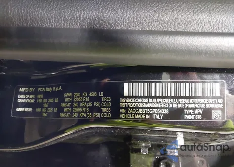 2016 Jeep Renegade Justice z USA, uszkodzony, nr VIN ZACCJBBT5GPD54338